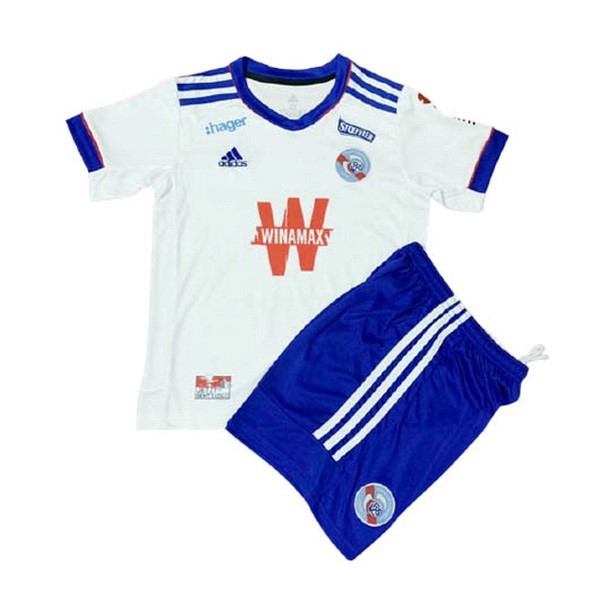 Camiseta Estrasburgo 2ª Kit Niños 2020 2021 Blanco